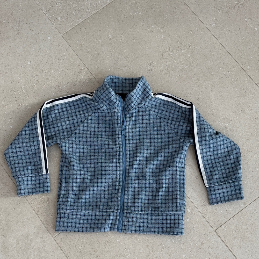 Janie and Jack Plaid Jacquard Side Stripe Jacket